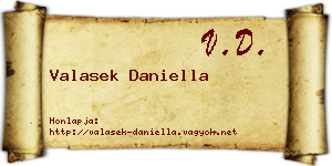 Valasek Daniella névjegykártya